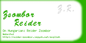 zsombor reider business card